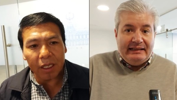 Sandro Ramírez, diputado del MAS; Enrique Urquidi, de bancada de CC en Diputados. Foto: ANF