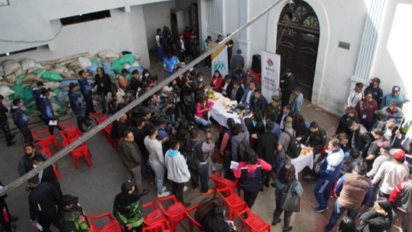 Uno de los tantos actos de Régimen Penitenciario en el penal San Pedro para inaugurar obras. Foto: DGRP