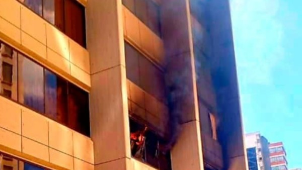 El edificio afectado. Foto: Policía Boliviana