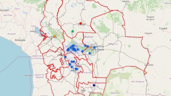 El mapa de transitabilidad de la ABC. Foto: captura su protal