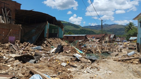 Tipuani tras el desborde del río. Foto: Somos Tipuaneños