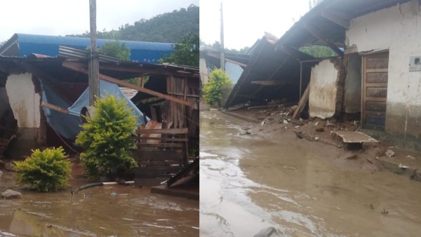 El desborde del río Mapiri afectó a la comunidad indígena. Foto: Cortesía.