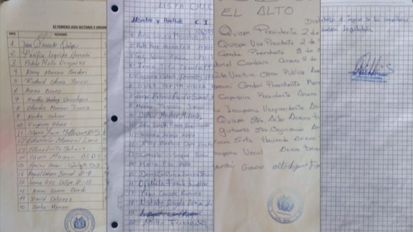 Lista de los que ingresaron a la sesión de Diputados de la semana pasada. Foto: ANF