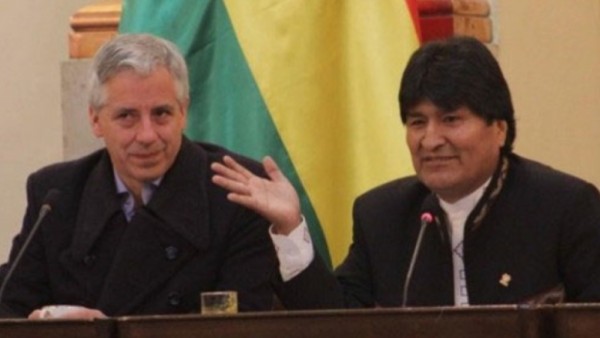 Álvaro García Linera y Evo Morales. Foto: Archivo