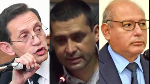 Los tres magistrados prorrogados que fueron habilitados. Foto: ANF