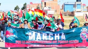 Fejuve de El Alto marcha a la Sede de Gobierno y pide a Arce triplicar el presupuesto de la ciudad