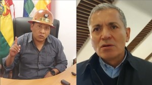 Freddy López, diputado del MAS; Erick Ariñez, director de la AJAM