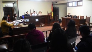 Litigantes en el Tribunal Departamental de Justicia. Foto: Los Tiempos