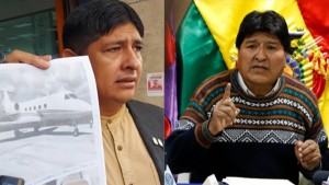 Rolando Cuéllar, diputado del MAS; Evo Morales, expresidente. Foto: ANF