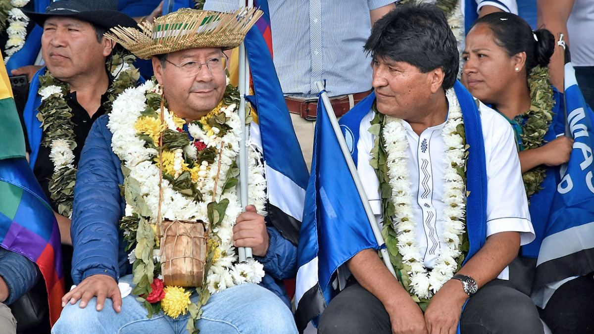 Luis Arce y Evo Morales se disputan el control del MAS. Foto: Internet