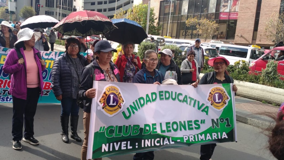 Marcha de maestros en La Paz. Foto: Educadores urbanos