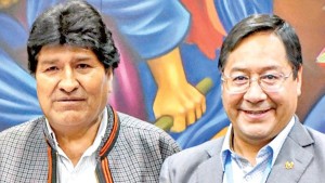 Evo Morales y Luis Arce.