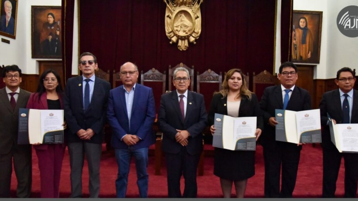 Posesión de vocales del TDJ de Cochabamba en octubre de 2023. Foto: AJN