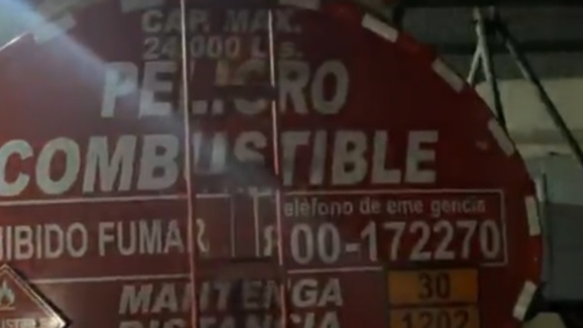 Una de las cisternas incautadas. Foto: captura
