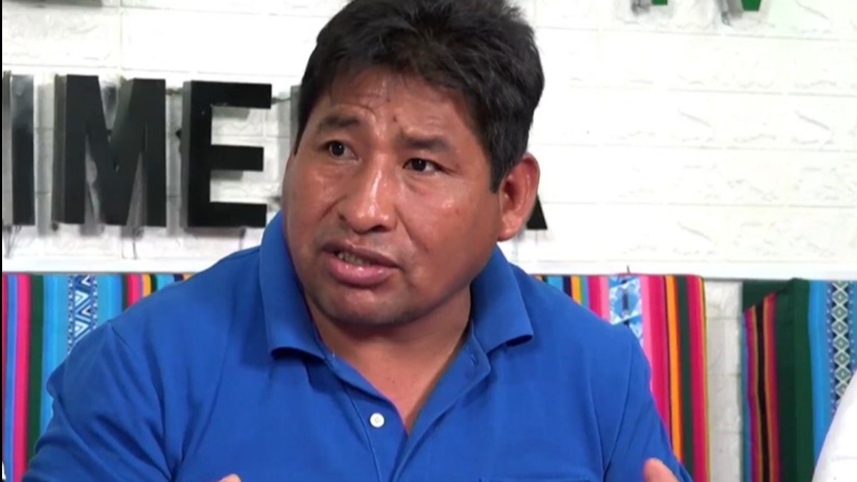 Ejecutivo de la CSUTCB, Ponciano Colque. Foto: Captura