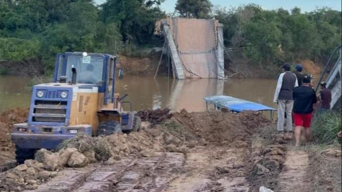 El puente Rapulo se desplomó. Foto: Defensoría del Pueblo