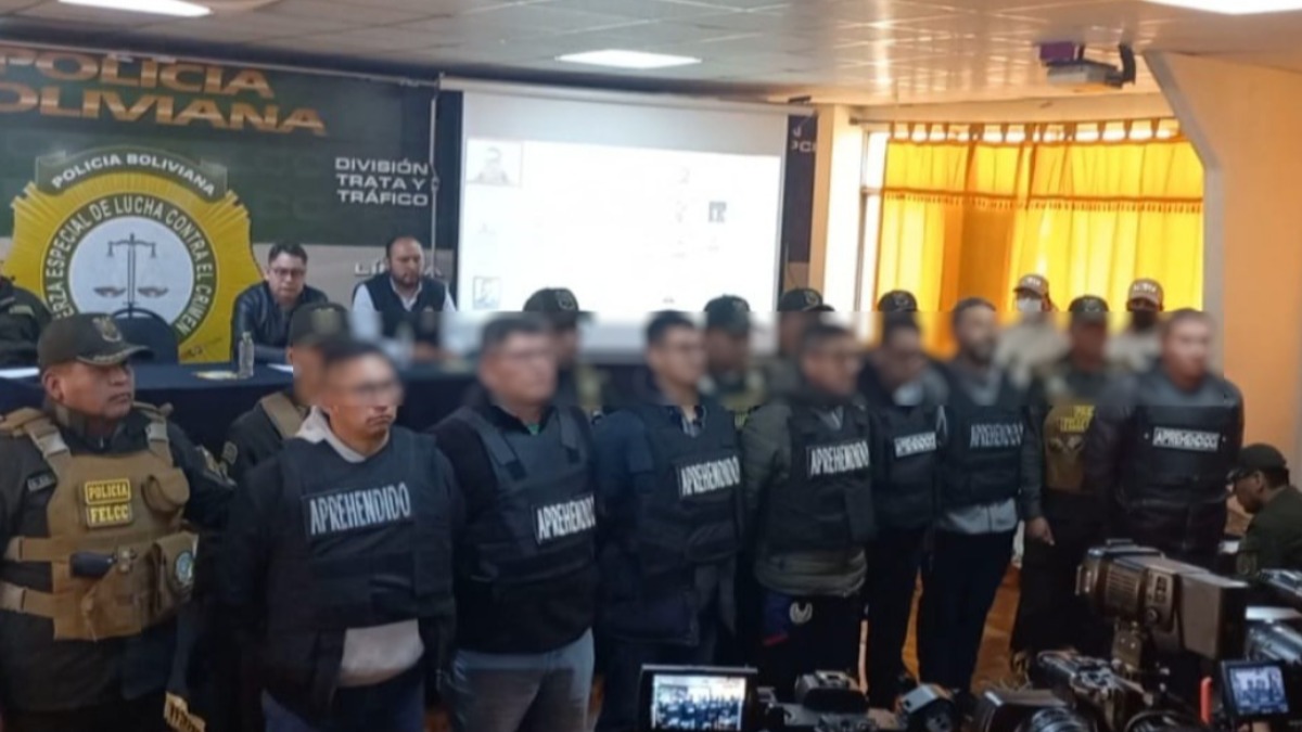 Implicados en la toma militar de plaza Murillo. Foto: ANF