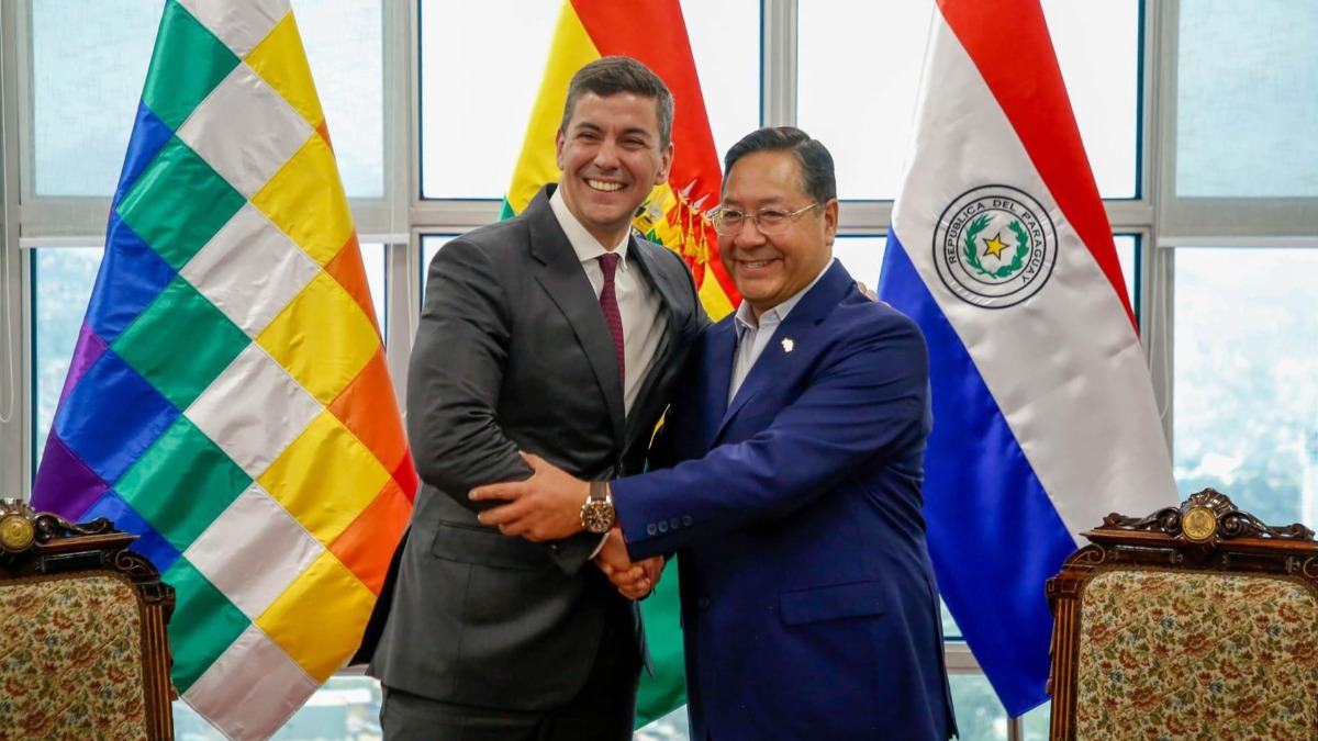 Los presidentes Peña y Arce. Foto: Twitter