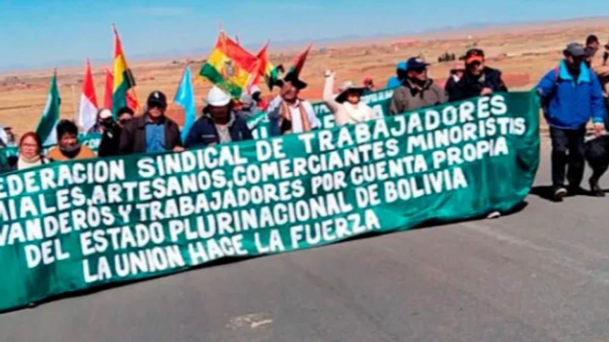 Marcha de la Confederación de Gremiales . Foto: Internet