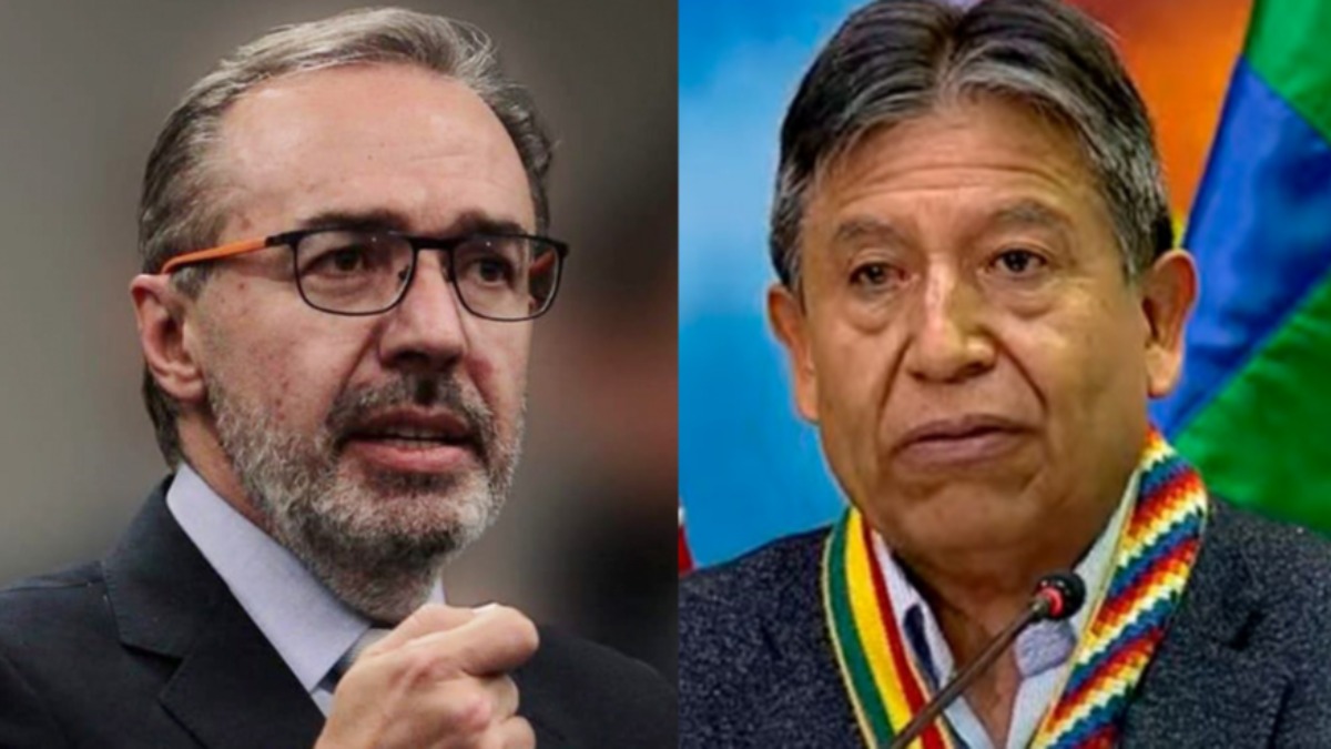 Vocero presidencial Jorge Richter y el actual vicepresidente del Estado, David Choquehuanca.