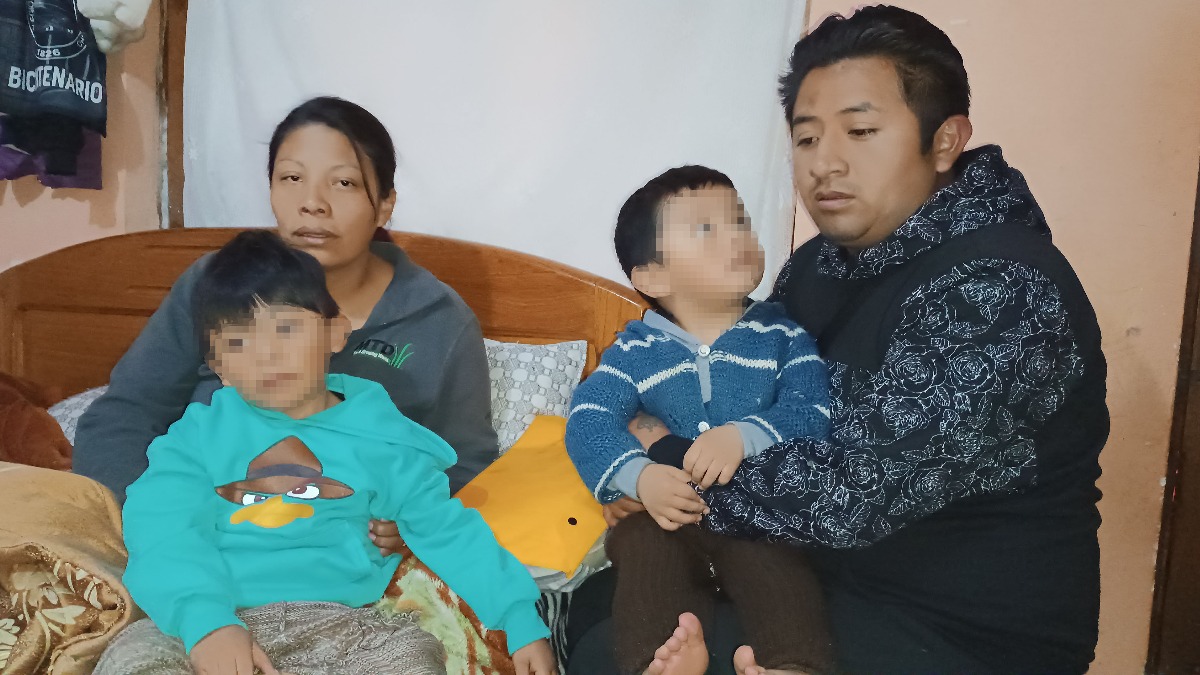 Yandira y Yosef junto  a sus dos hijos menores. Foto: ANF