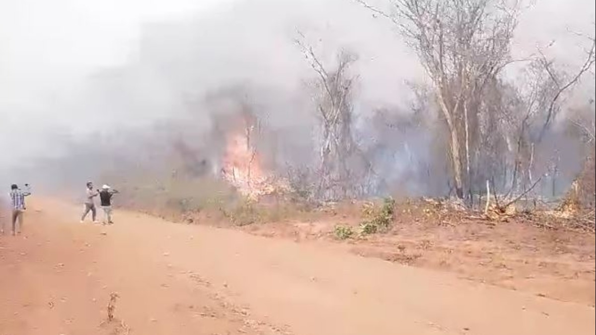 Incendio en Santa Ana de Velasco. Foto: Captura