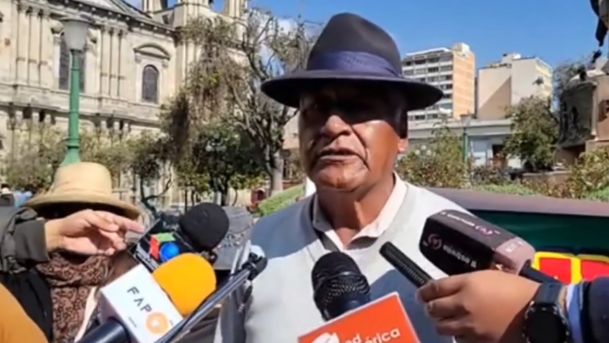 Rafael Ortuño, dirigente de la Confederación Nacional de Trabajadores por Cuenta Propia,