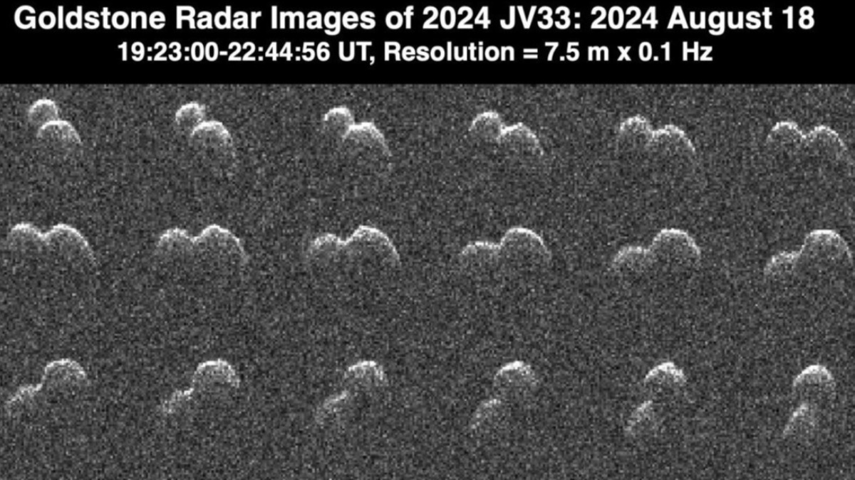 Imágenes de radar del asteroide 2024 JV33.   Foto: NASA / JPL-CALTECH