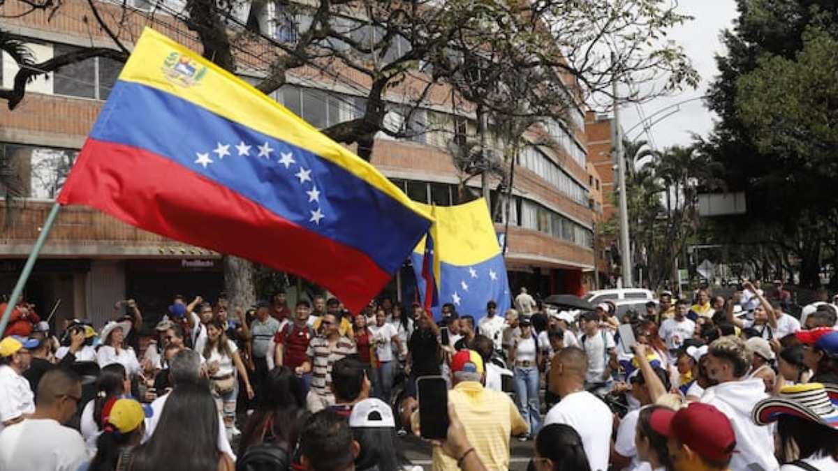 Una protesta en Venezuela por los resultados de las elecciones presidenciales.