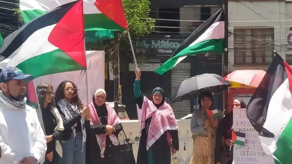 Protesta en favor de Palestina en La Paz. Foto archivo: ANF