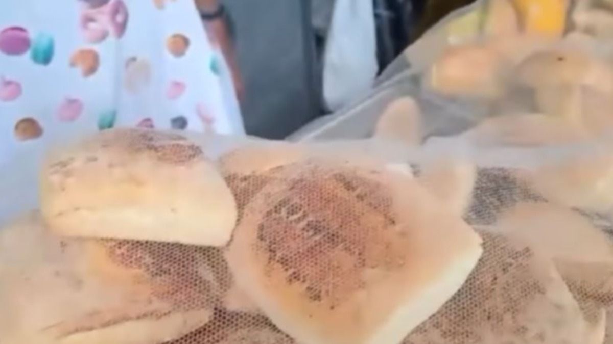 Puesto de venta de pan en Santa Cruz. Foto: Captura