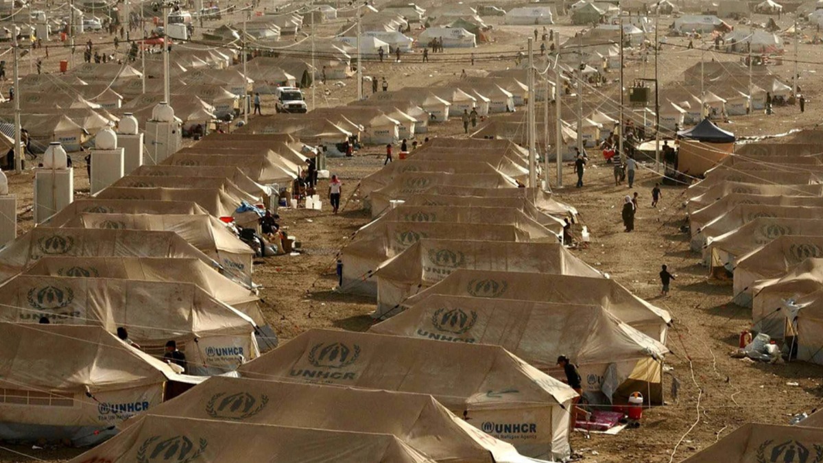 Campamento de desplazados sirios.