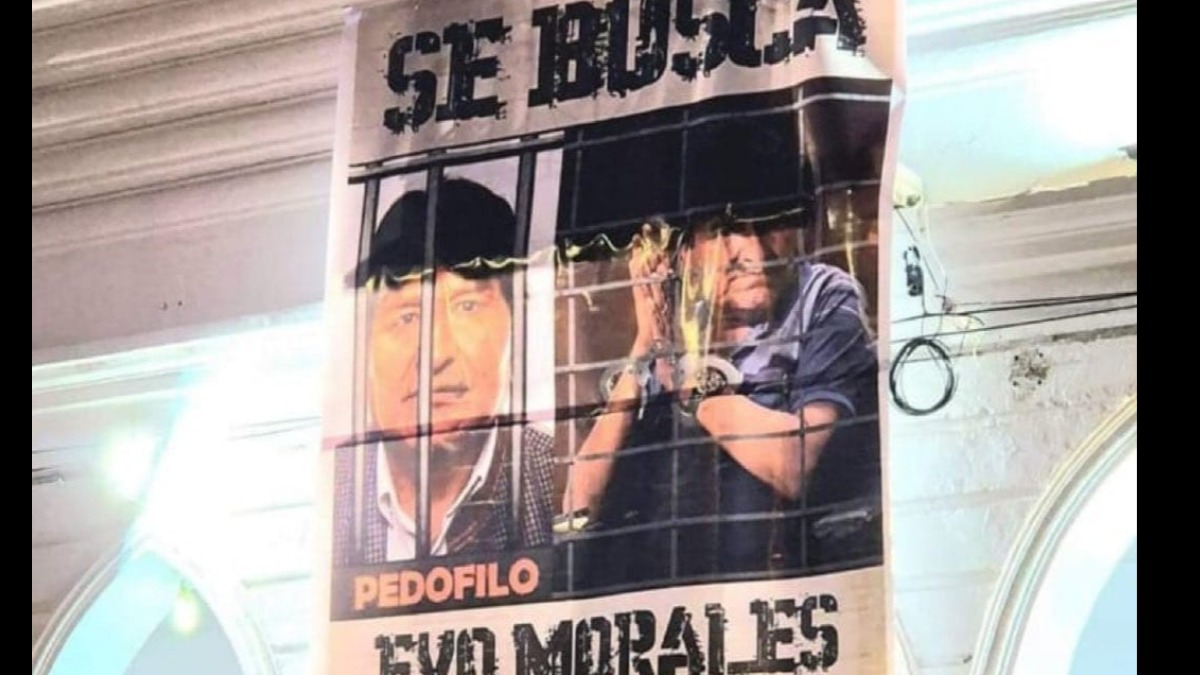 Imagen del cartel que difundió Claure