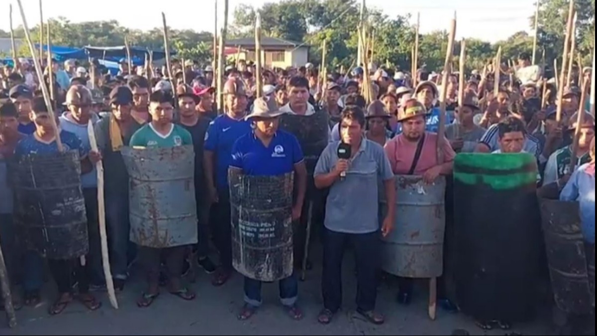 Afines de Evo Morales instalaron cordones de seguridad en el Chapare. Foto. Captura