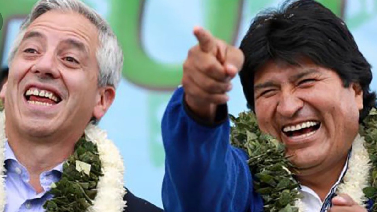 Álvaro Gracía Linera y Evo Morales cuando eran autoridades de Gobierno