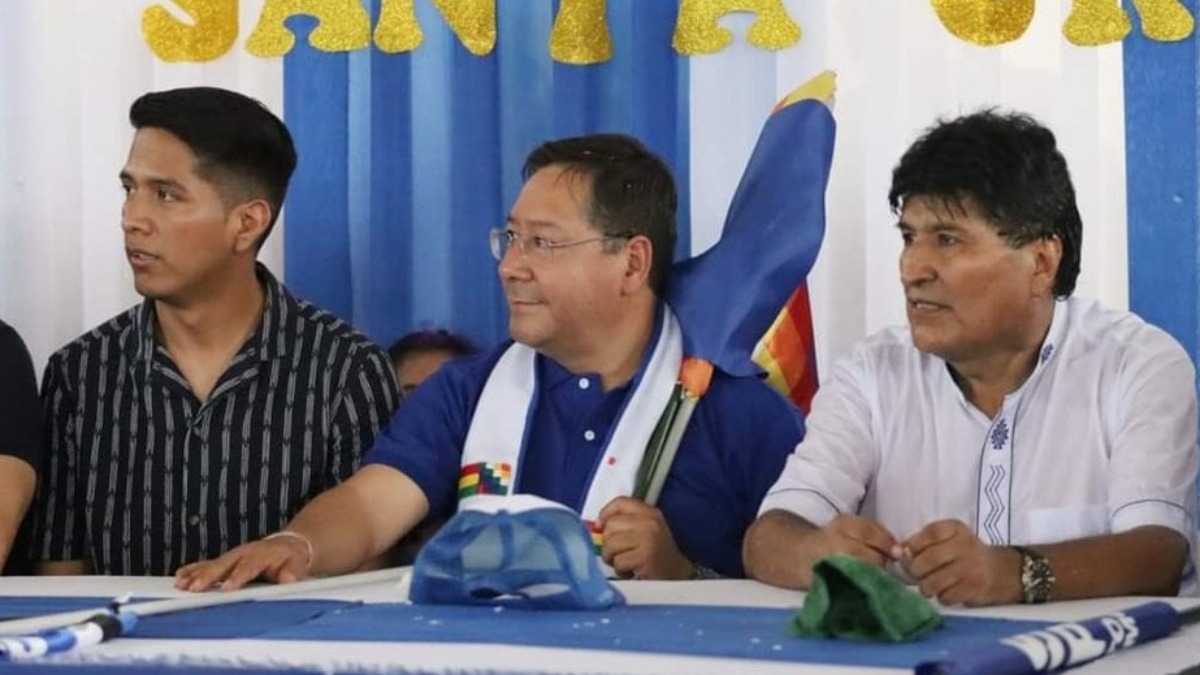 Andrónico Rodríguez, Luis Arce y Evo Morales. Foto: Archivo La Razón