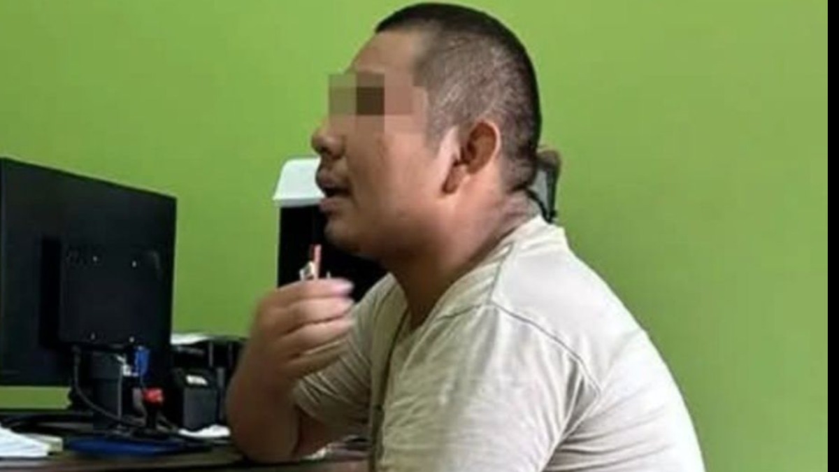 El agresor fue trasladado hasta celdas policiales en Warnes. Foto: Clave 300