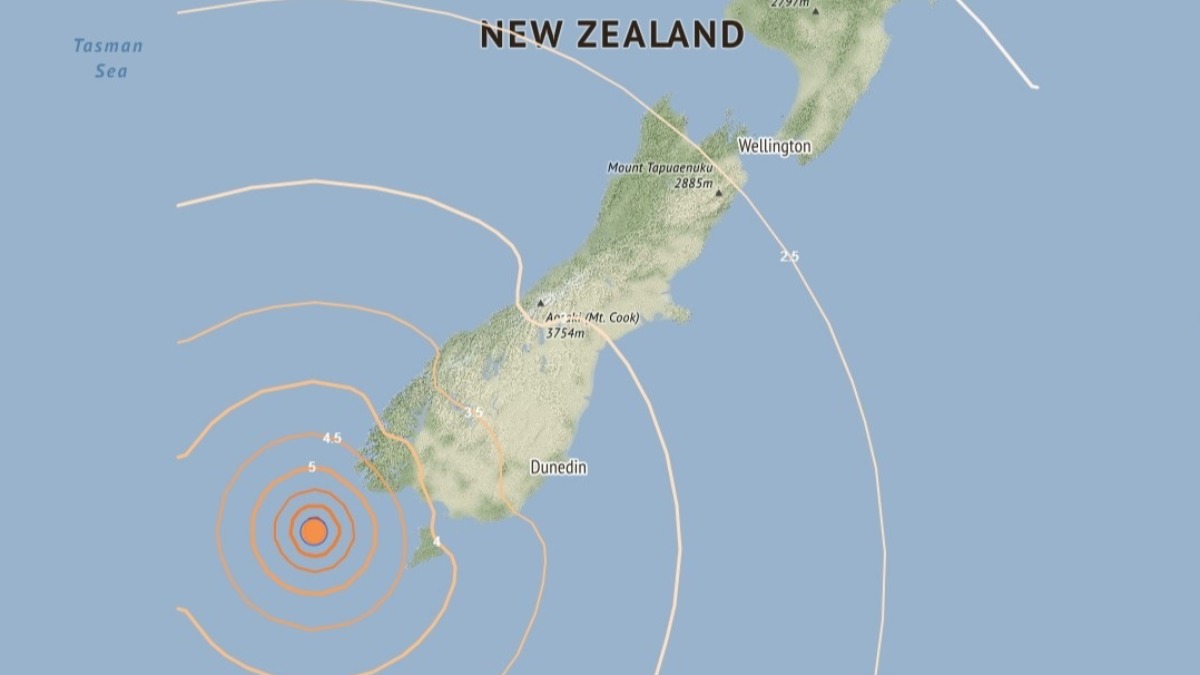 El epicentro de sismo fue a unos 155 kilómetros al noroeste de las islas Snares.