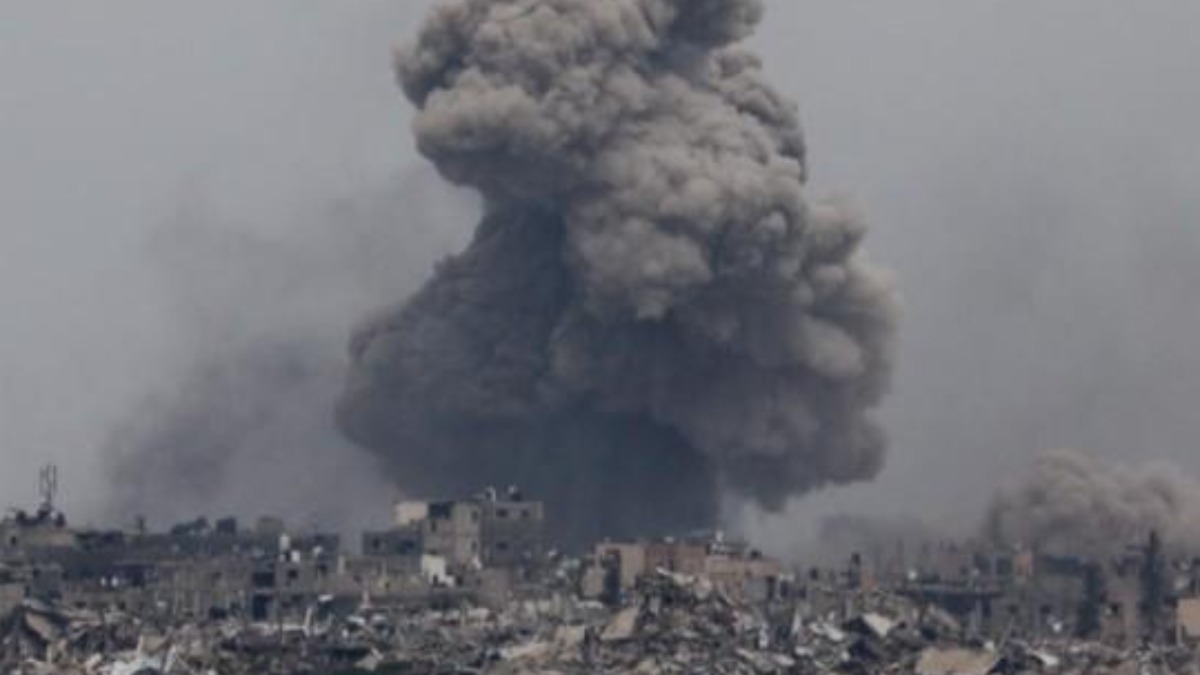 Bombardeos israelíes en la Franja de Gaza.