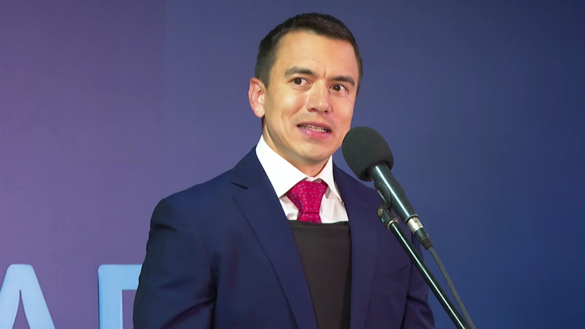 El presidente de Ecuador, Daniel Noboa.