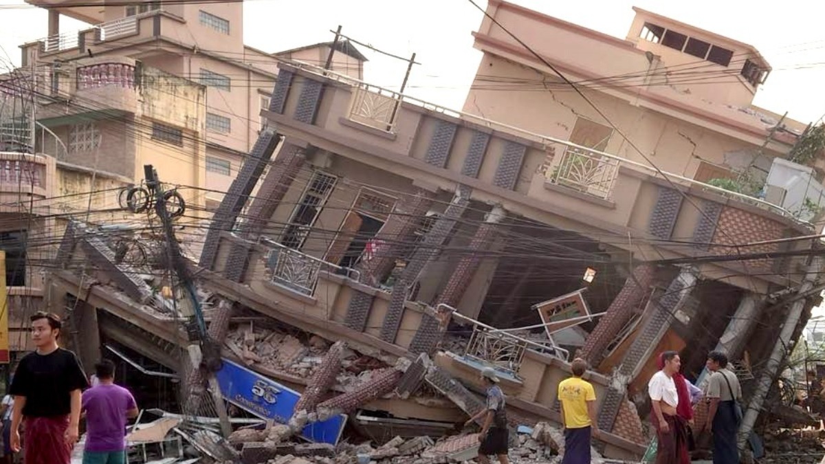El trágico panorama tras el sismo en Birmania.