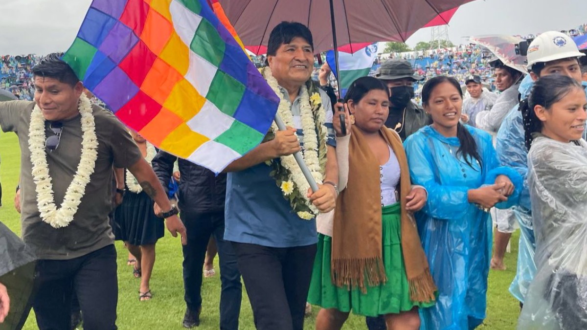 Evo Morales en la Federación Mamoré Bulo Bulo. Foto: RRSS