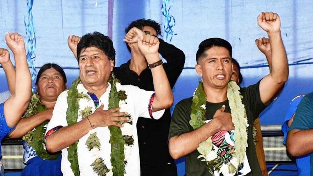 Evo Morales y Andrónico Rodríguez. Foto: Internet