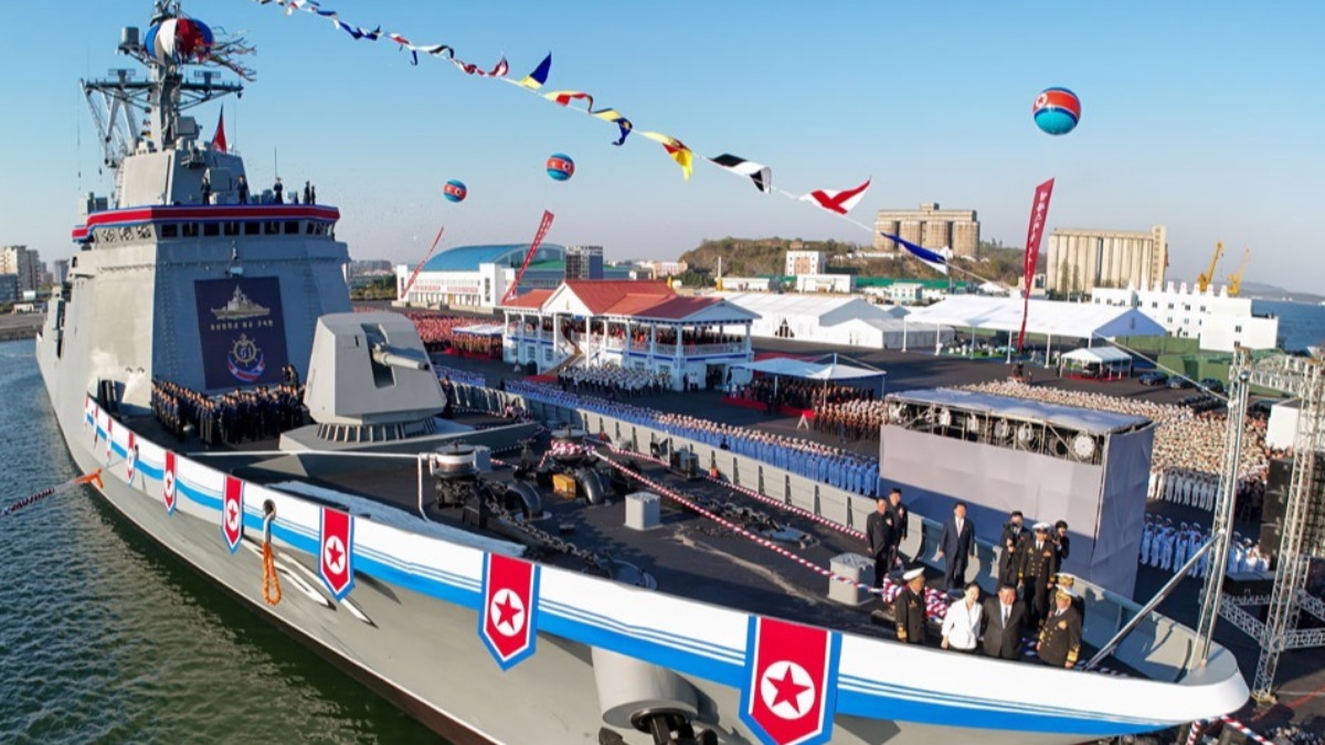 Inauguración del destructor norcoreano 'Choe Hyon' Foto: REMITIDA / HANDOUT por KCNA