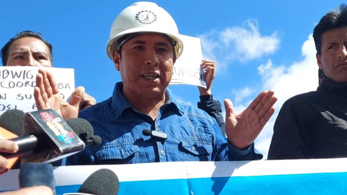 Vladimir Condori, ejecutivo de la Federación de Profesionales Petroleros de las 20 Provincias de La Paz. Foto: ANF