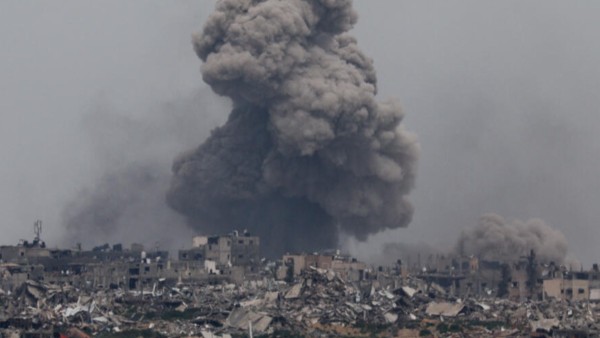 Bombardeo israelí en la Franja de Gaza.