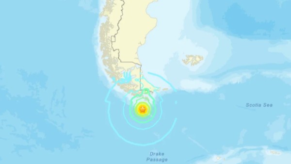 El epicentro del terremoto de magnitud 7,4.