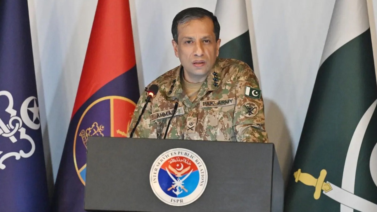 El director general de Oficina de Información del Ejército (ISPR) de Pakistán, Ahmed Sharif.