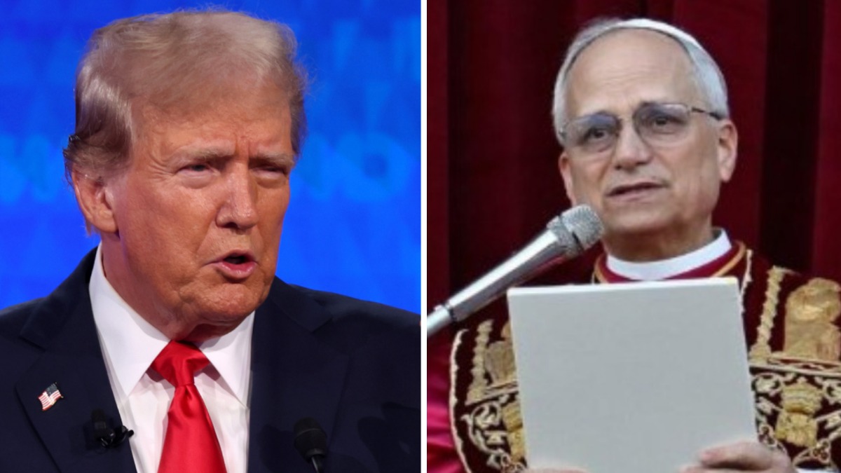 El presidente de EEUU, Donald Trump, y el Papa León XIV.