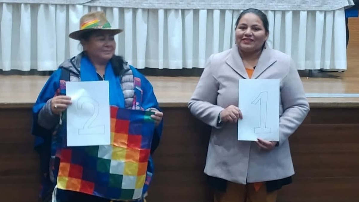 Elección de la candidata a la vicepresidencia por el MAS. Foto: Cortesía